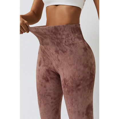 Elevate Your Workout with High Waist Tie-Dye Long Sports Pants Trendsi