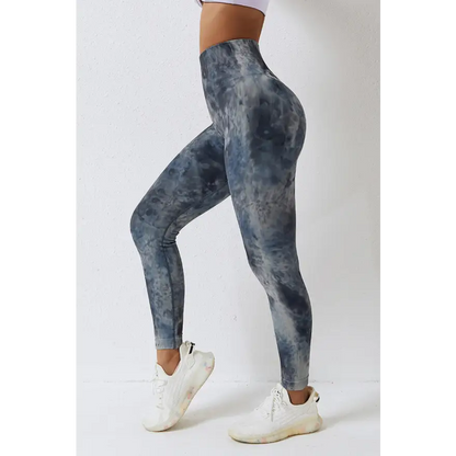 Elevate Your Workout with High Waist Tie-Dye Long Sports Pants Trendsi