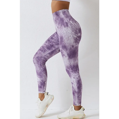 Elevate Your Workout with High Waist Tie-Dye Long Sports Pants Trendsi