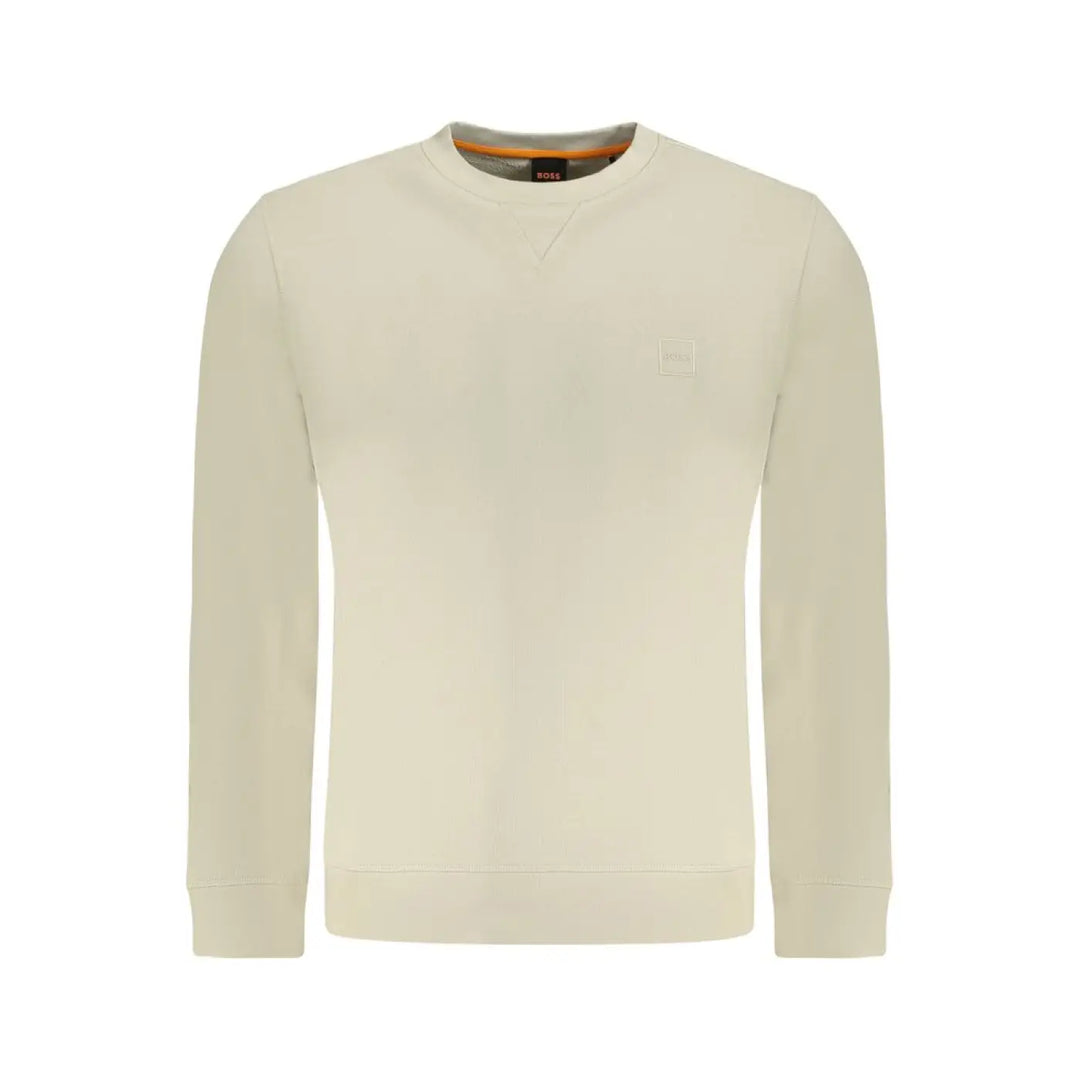 Hugo Boss Beige Cotton Men Sweatshirt