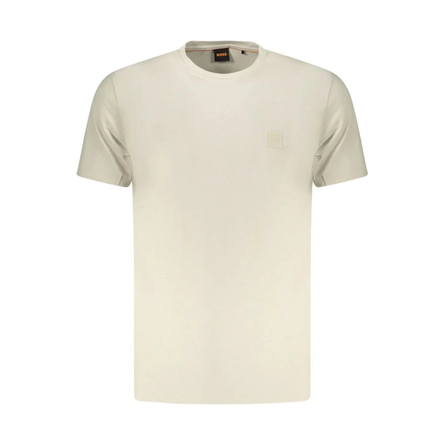 Hugo Boss Beige Cotton Men T-Shirt