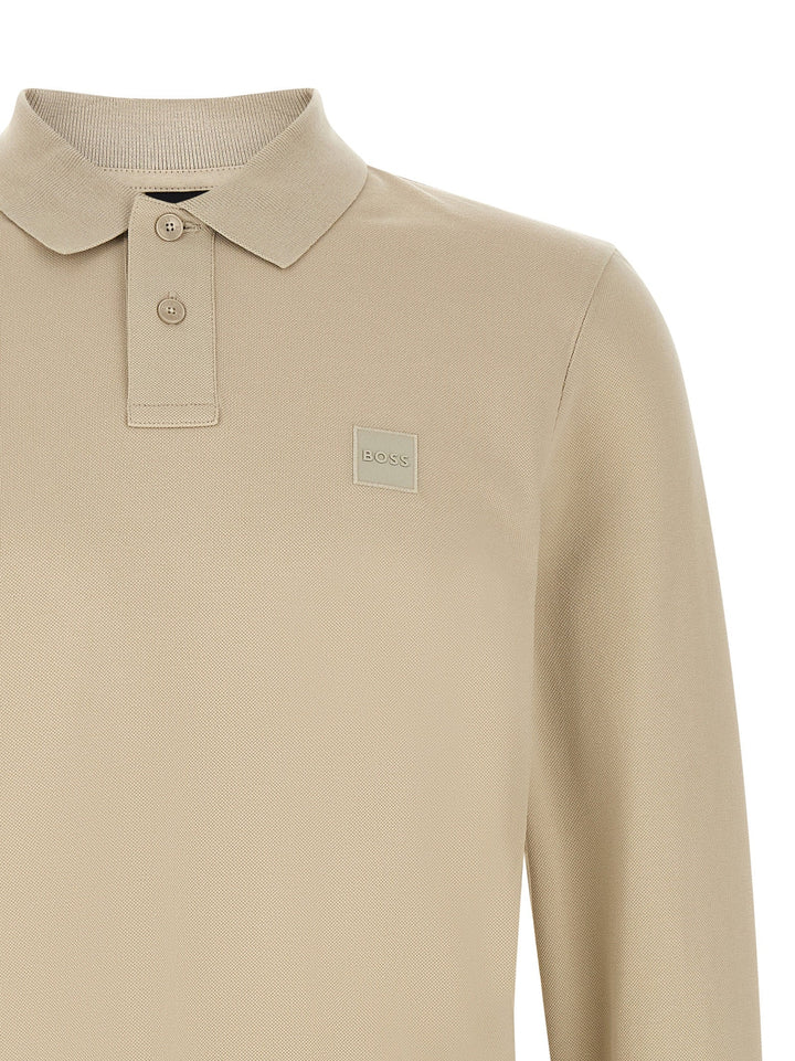 Hugo Boss Beige Cotton Polo Shirt