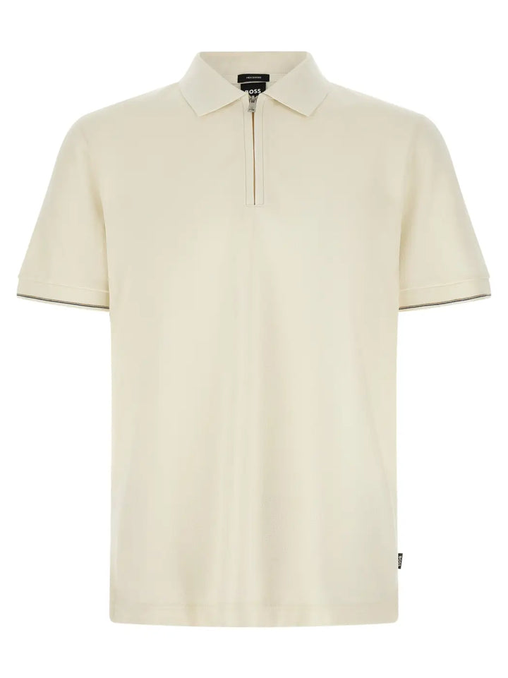 Hugo Boss Beige Cotton Polo Shirt