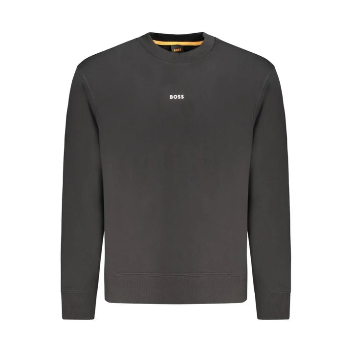 Hugo Boss Black Cotton Men Sweatshirt