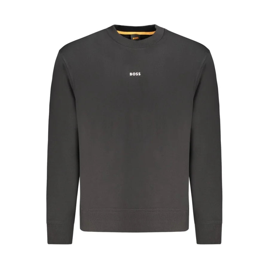 Hugo Boss Black Cotton Men Sweatshirt