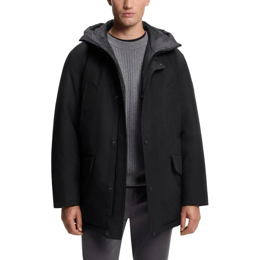 Hugo Boss Black Polyester Full-Length Jacket