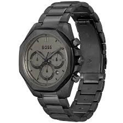 Hugo Boss Black Stainless Steel Quartz Watch 44MM Water Resistant