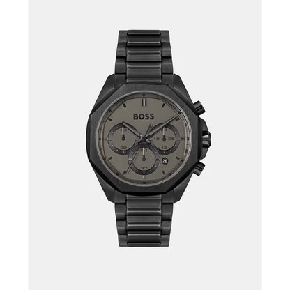 Hugo Boss Black Stainless Steel Quartz Watch 44MM Water Resistant