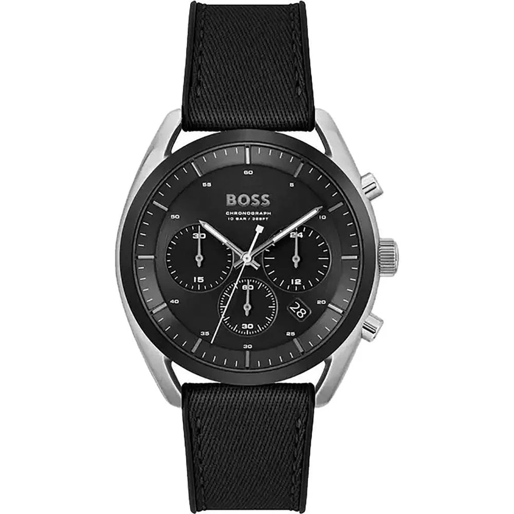 Hugo Boss Black Synthetic Dress Watch 44MM Stainless Steel Dial