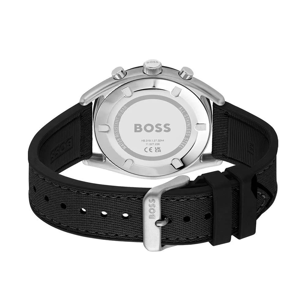 Hugo Boss Black Synthetic Dress Watch 44MM Stainless Steel Dial