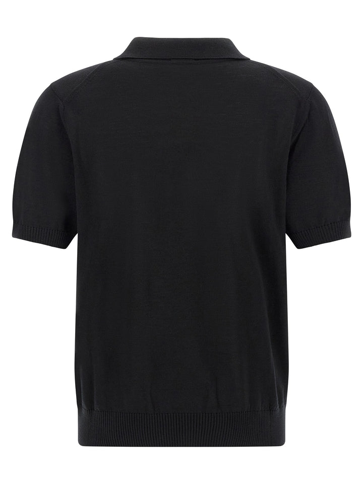 Hugo Boss Black Virgin Wool Polo Shirt