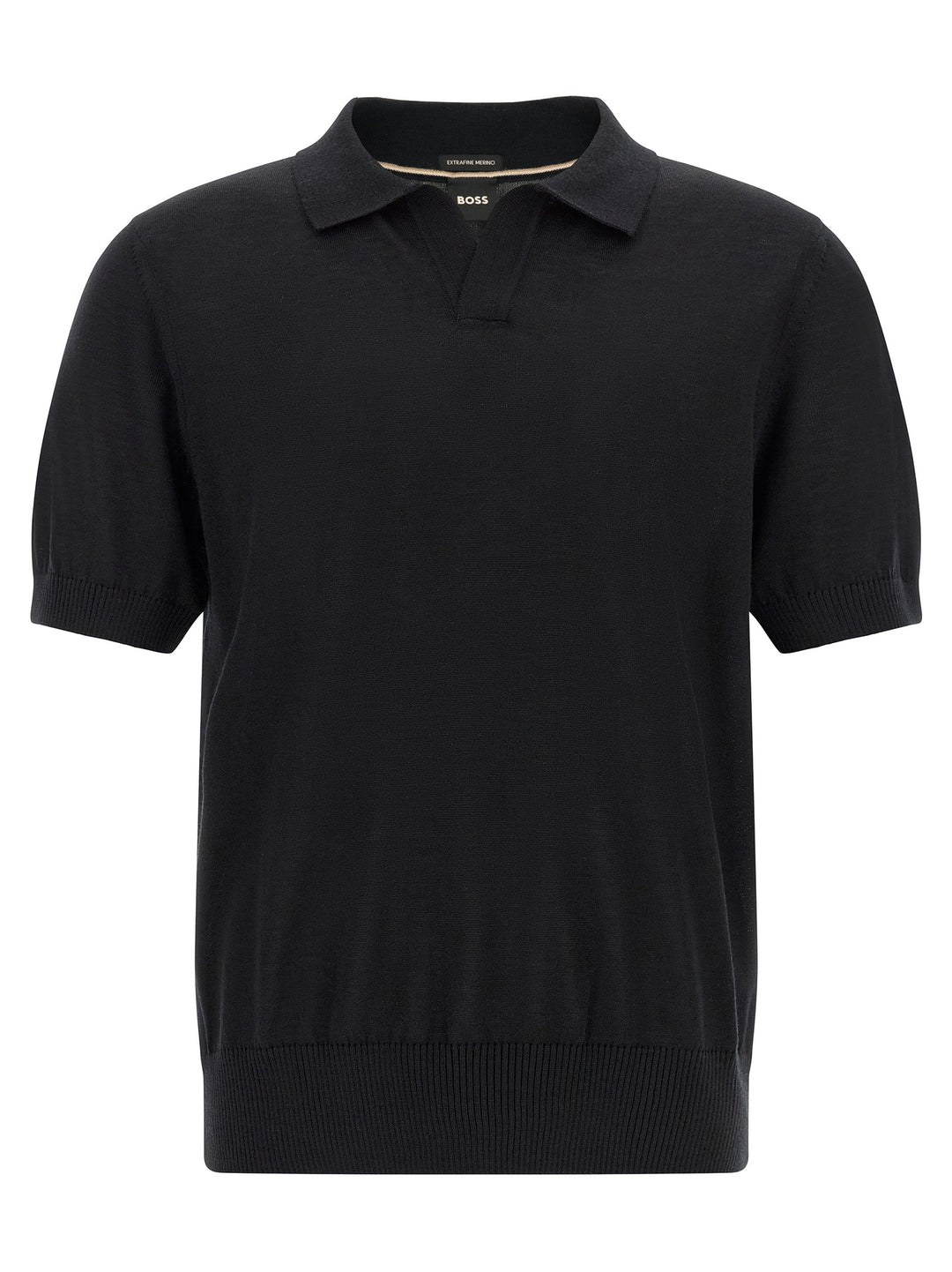 Hugo Boss Black Virgin Wool Polo Shirt