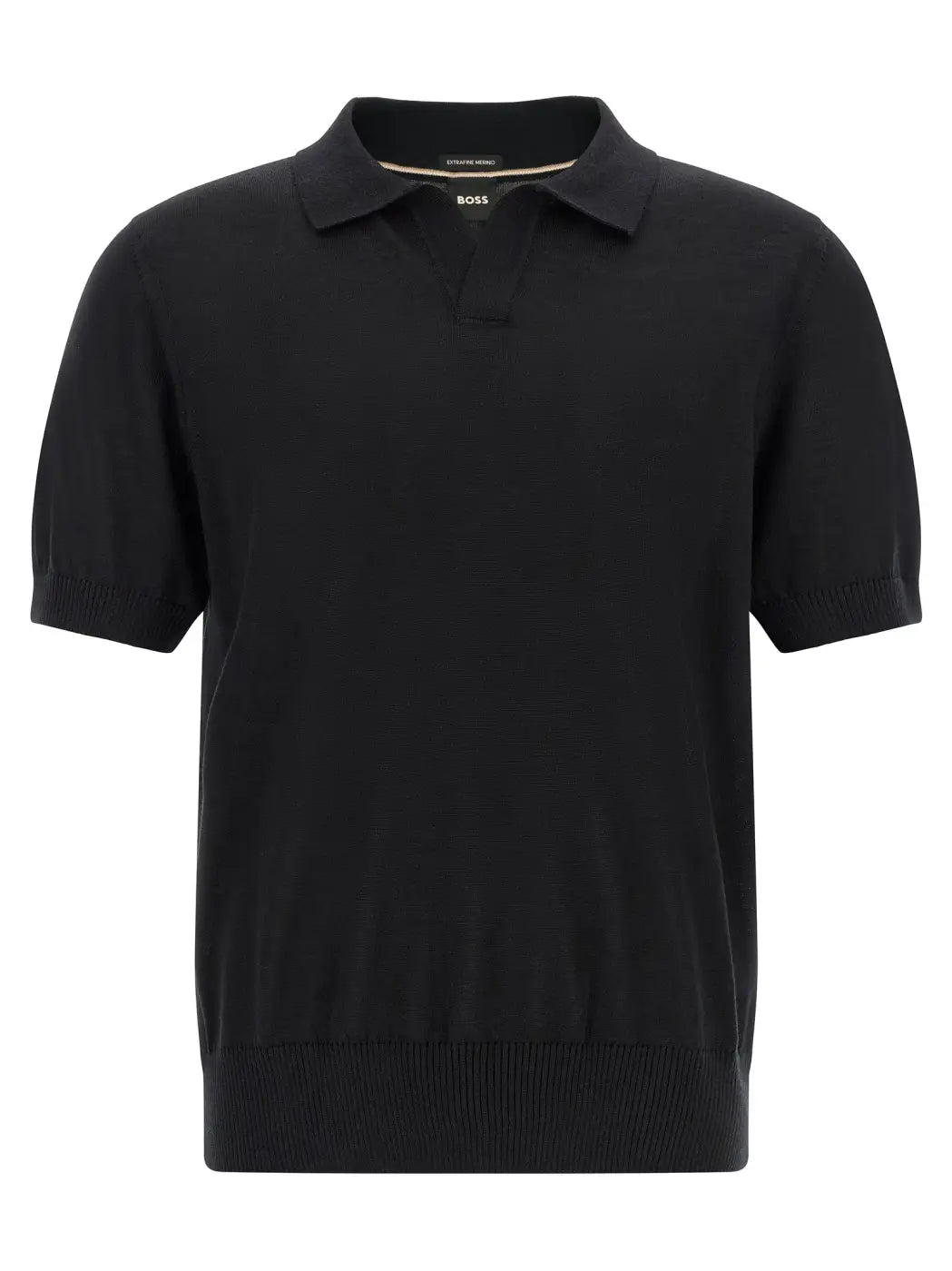 Hugo Boss Black Virgin Wool Polo Shirt