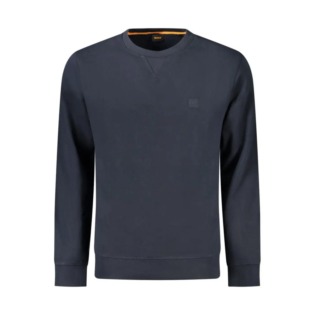 Hugo Boss Blu Cotton Men Sweatshirt