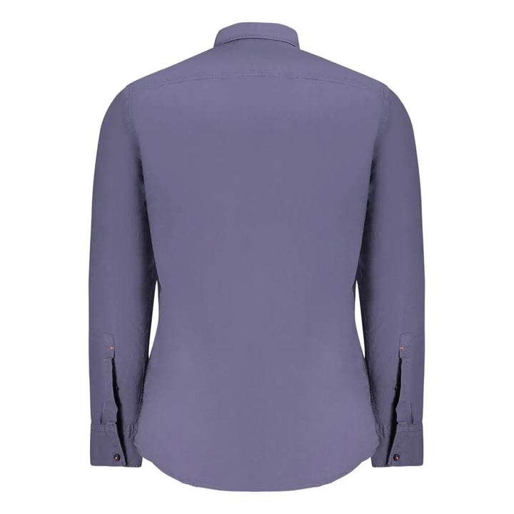 Hugo Boss Blue Cotton Men Shirt