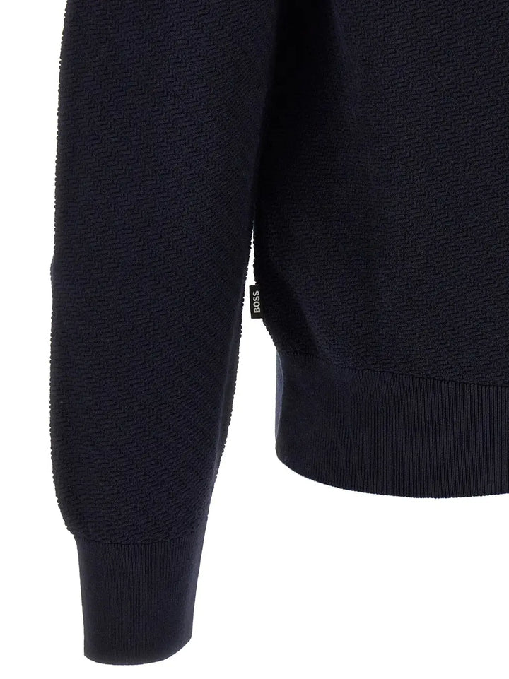 Hugo Boss Blue Cotton Polo Shirt