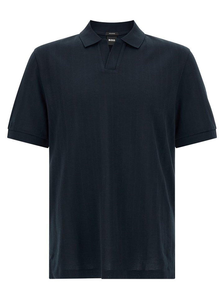 Hugo Boss Blue Cotton Polo Shirt