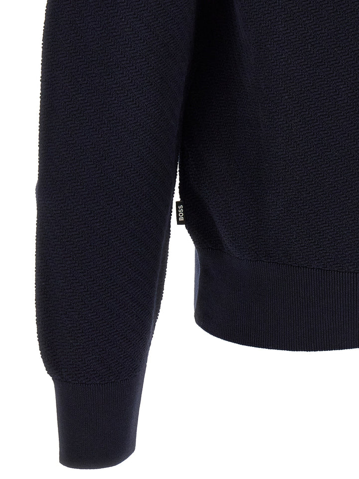 Hugo Boss Blue Cotton Polo Shirt