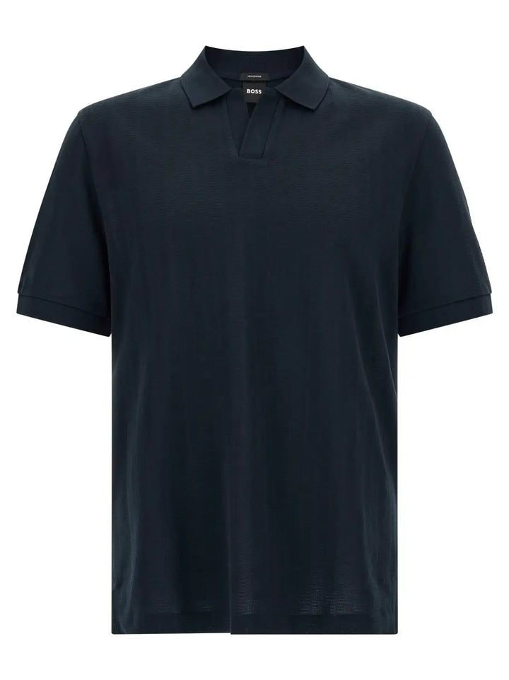 Hugo Boss Blue Cotton Polo Shirt