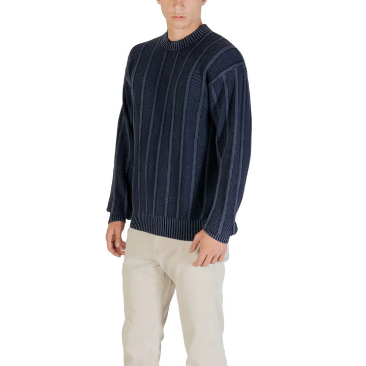 Hugo Boss Blue Cotton Sweatshirt