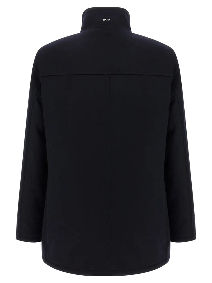 Hugo Boss Blue Wool Coat