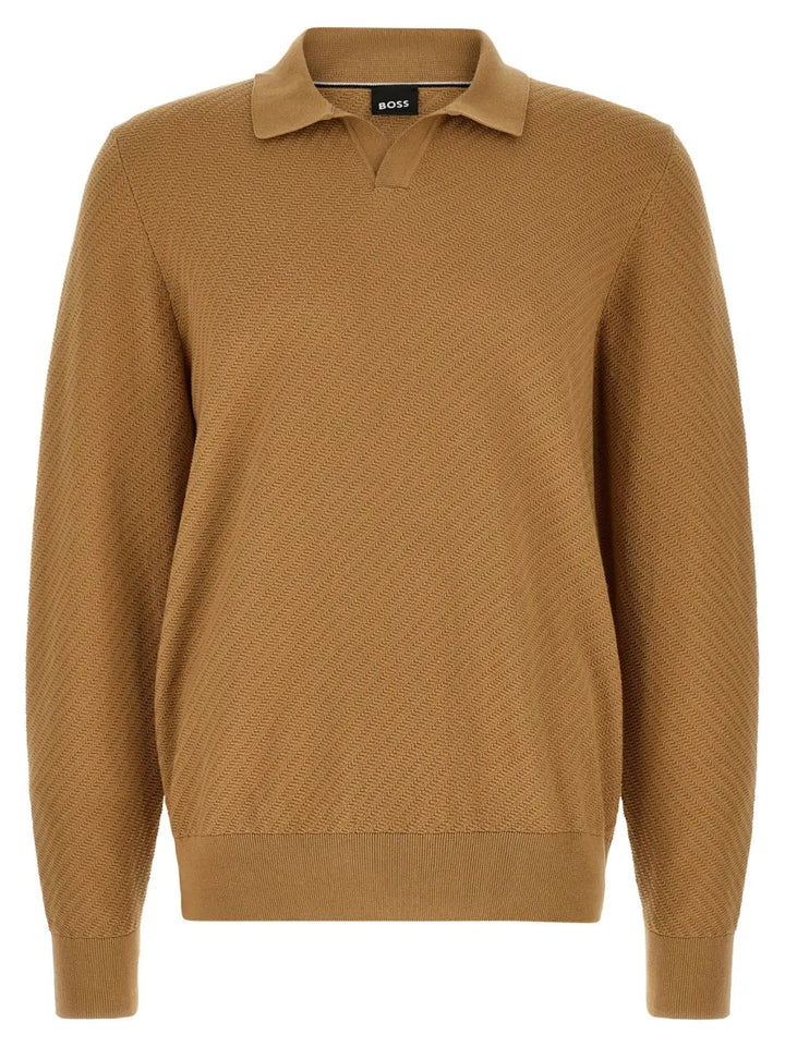 Hugo Boss Brown Cotton Polo Shirt