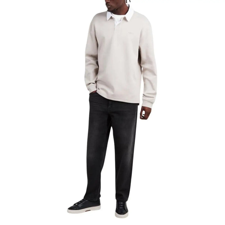 Hugo Boss Gray Cotton Polo Shirt