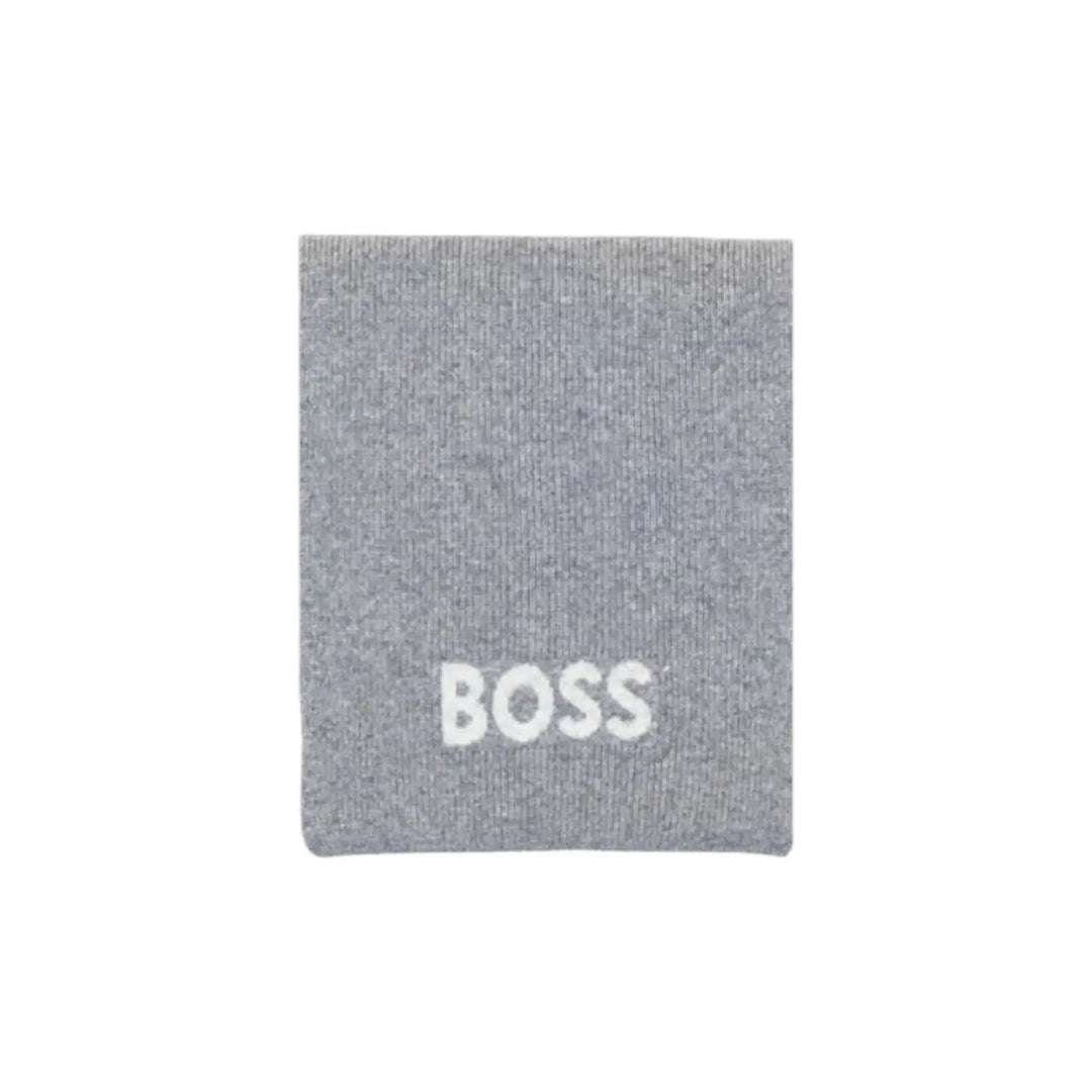 Hugo Boss Gray Polyacrylic Scarf