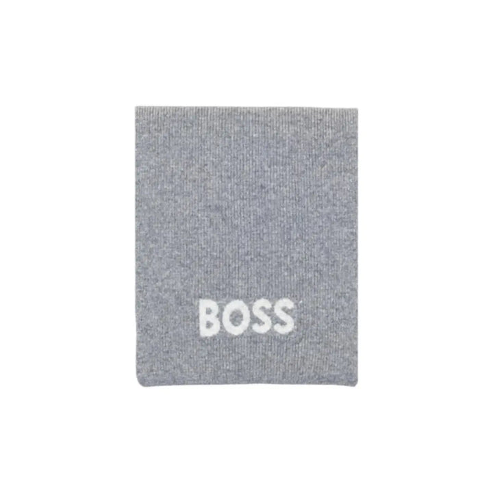 Hugo Boss Gray Polyacrylic Scarf