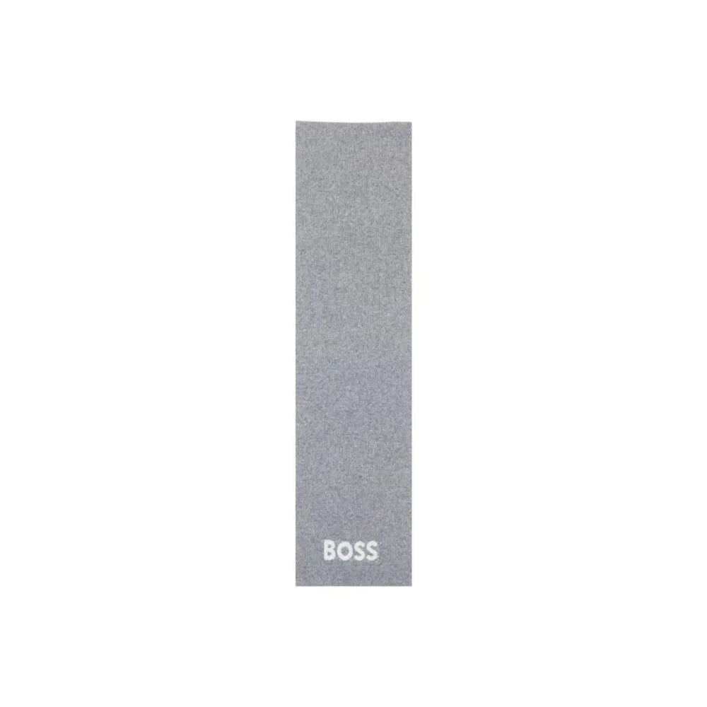 Hugo Boss Gray Polyacrylic Scarf