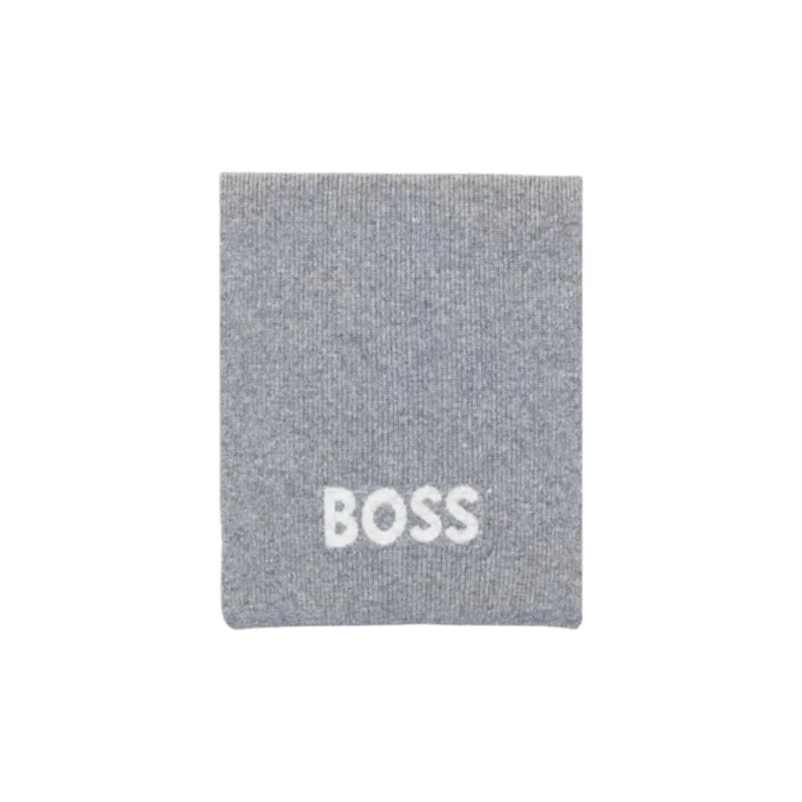 Hugo Boss Gray Polyacrylic Scarf