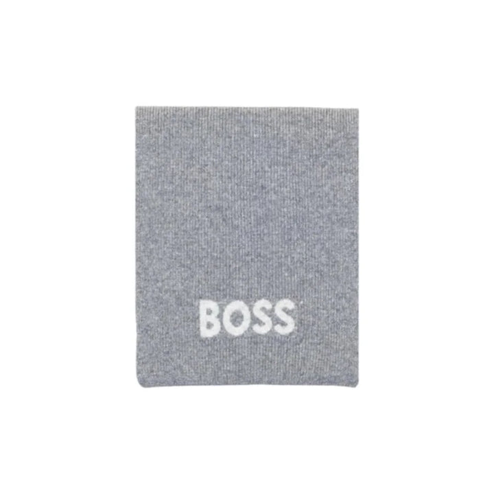 Hugo Boss Gray Polyacrylic Scarf