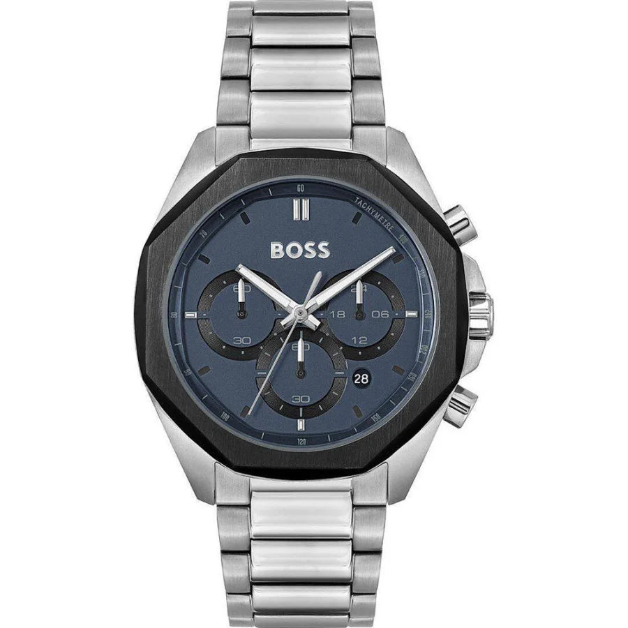 Hugo Boss Gray Stainless Steel Dress Watch