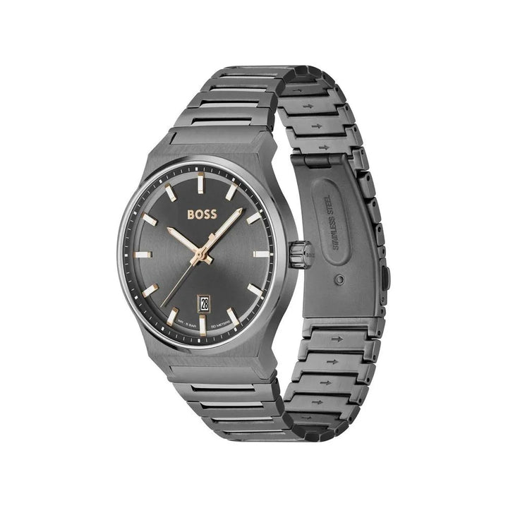 Hugo Boss Gray Stainless Steel Dress Watch