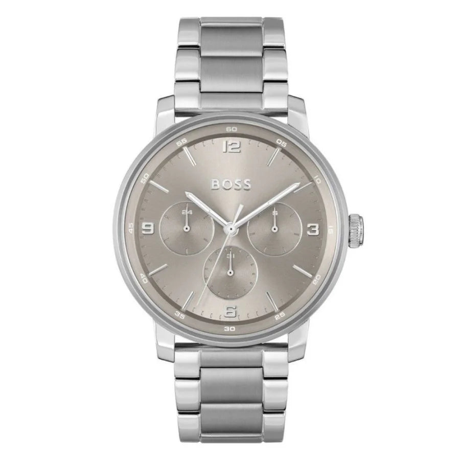 Hugo Boss Gray Stainless Steel Dress Watch