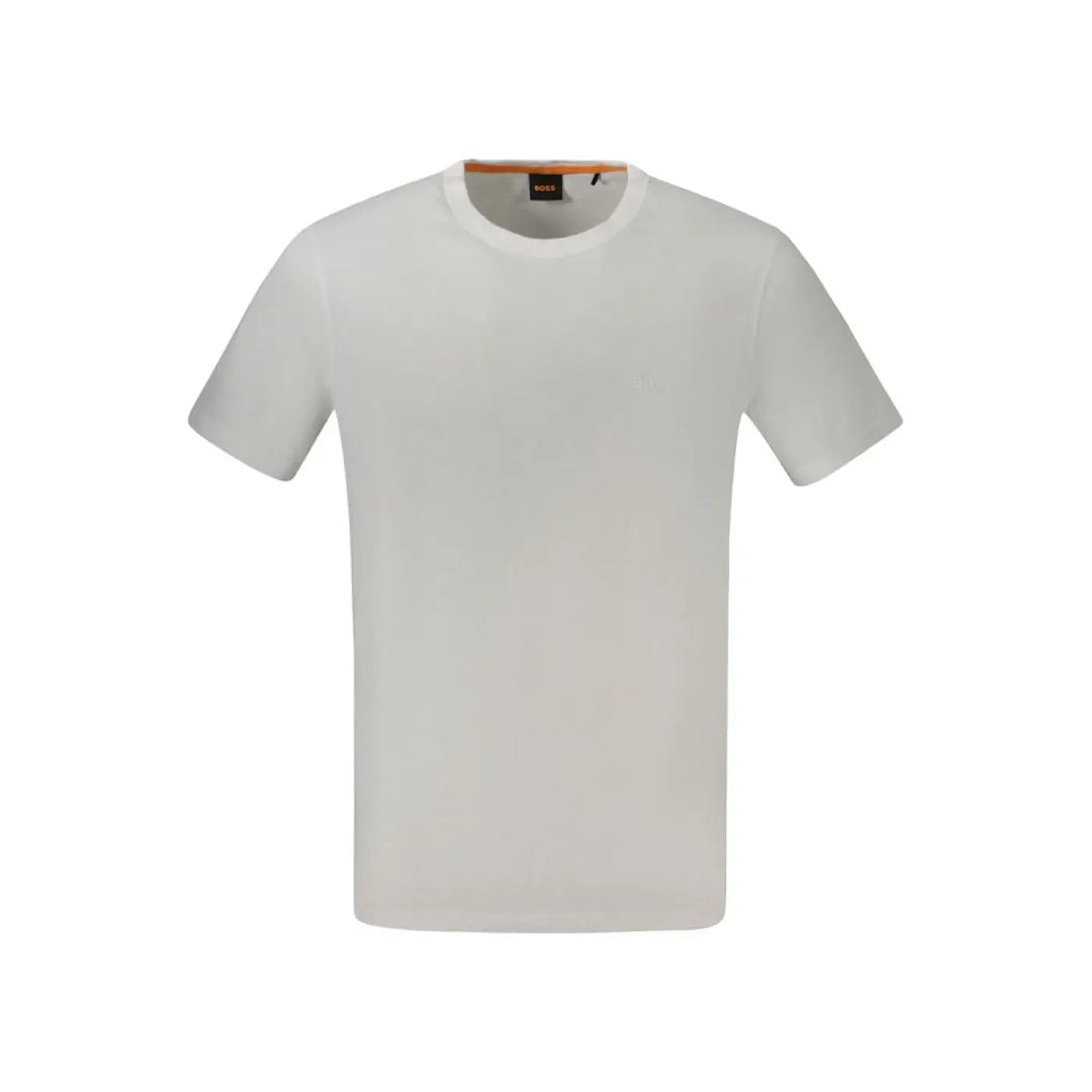 Hugo Boss White Cotton Mens T-shirt