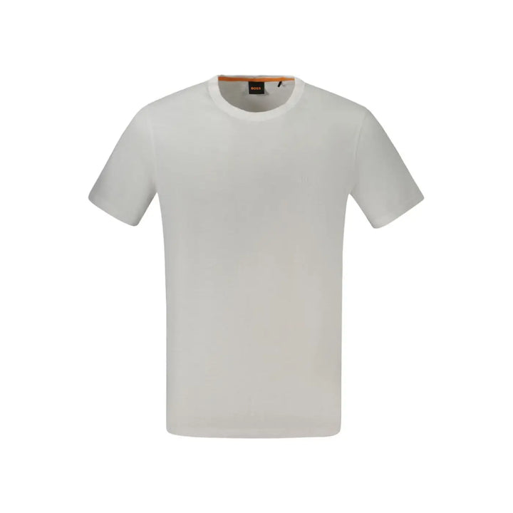 Hugo Boss White Cotton Mens T-shirt