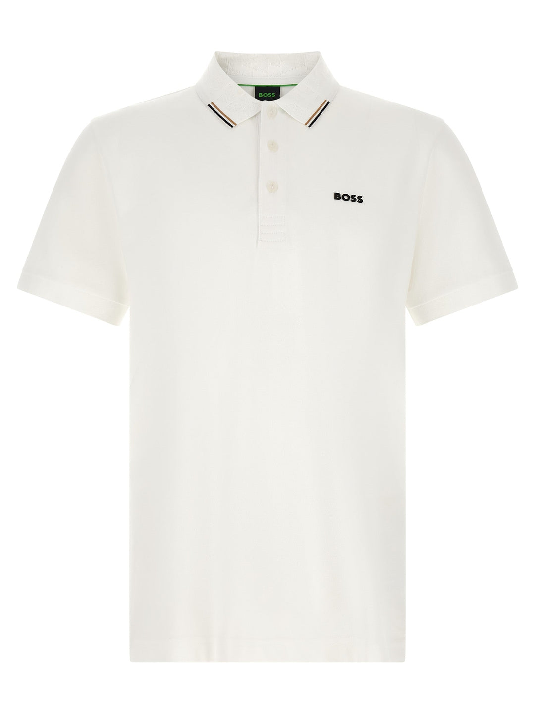 Hugo Boss White Cotton Polo Shirt