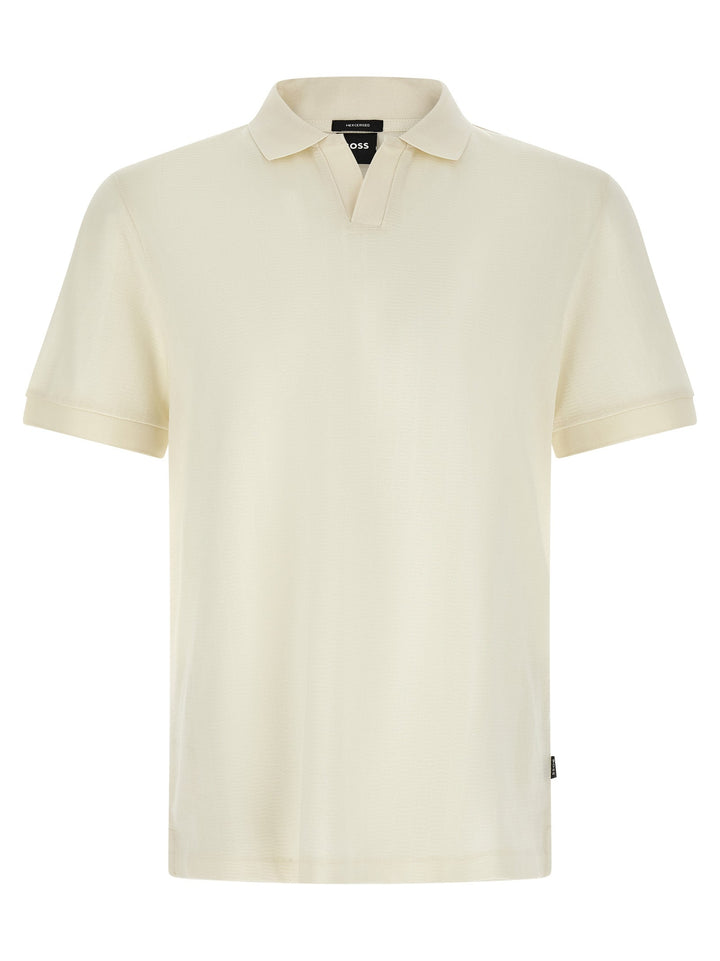 Hugo Boss White Cotton Polo Shirt