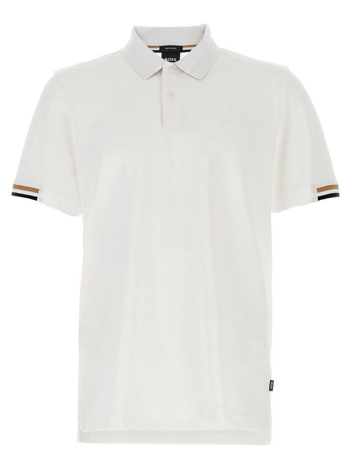 Hugo Boss White Cotton Polo Shirt