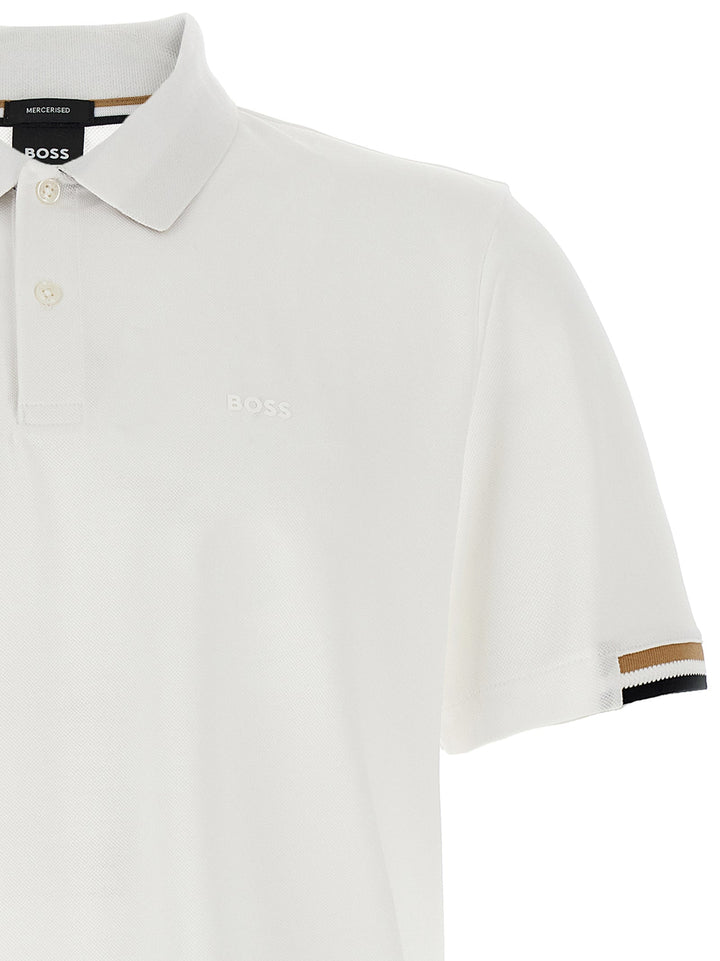 Hugo Boss White Cotton Polo Shirt