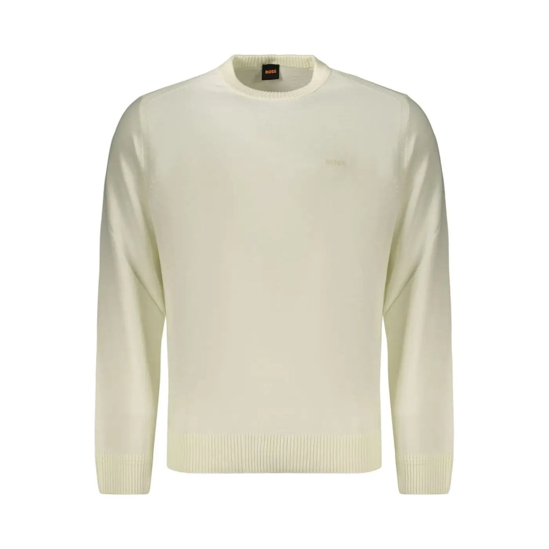 Hugo Boss White Wool Men’s Sweater
