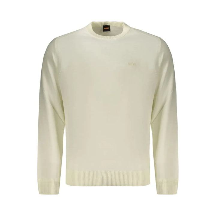 Hugo Boss White Wool Men’s Sweater