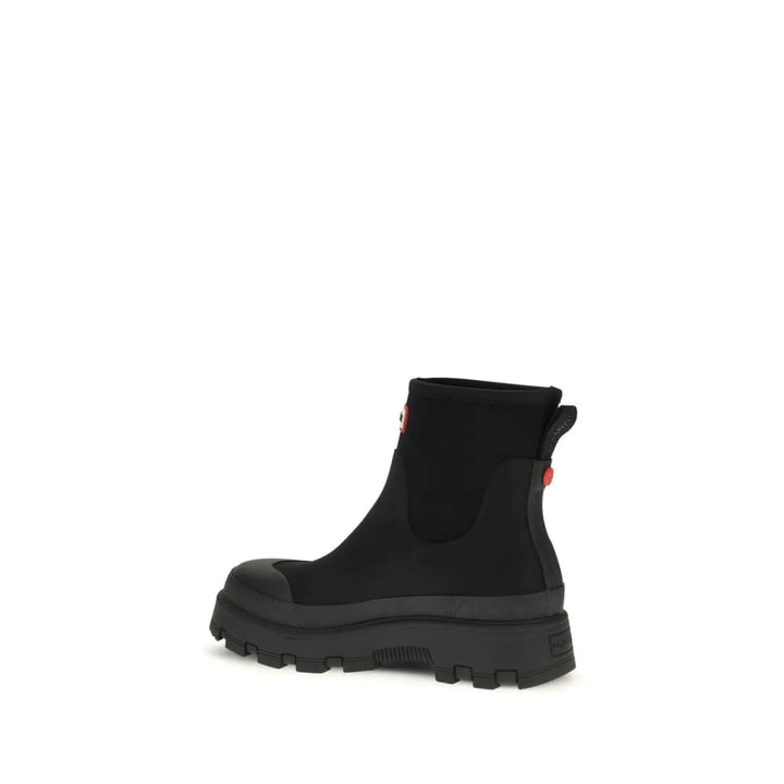 Hunter Black Rubber Chelsea Boots