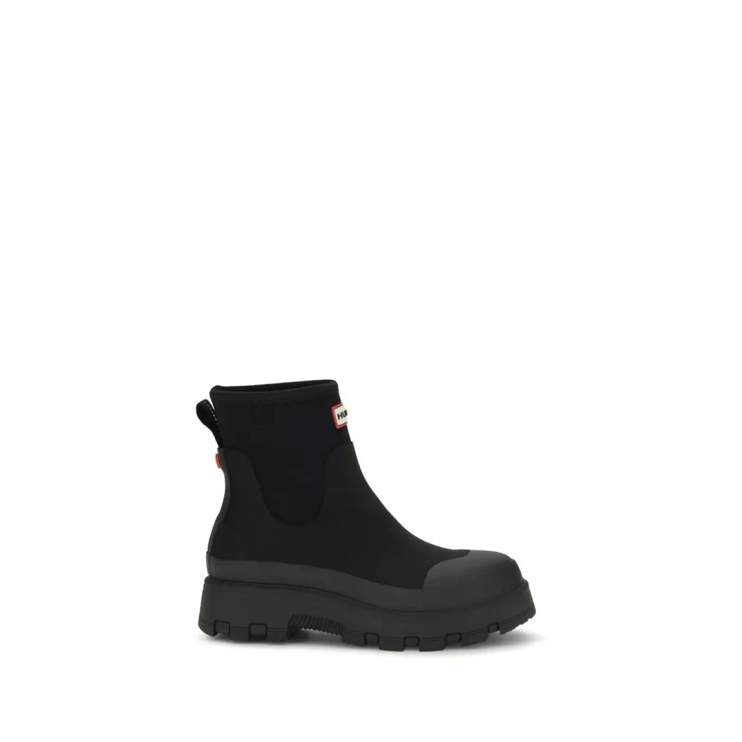 Hunter Black Rubber Chelsea Boots