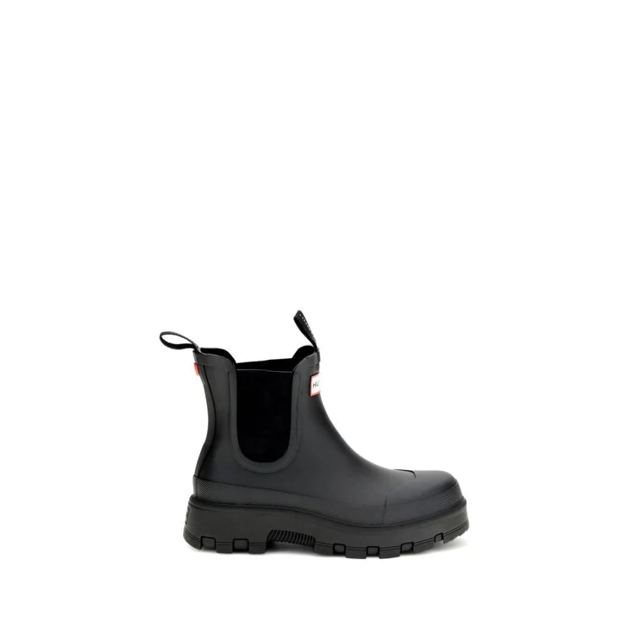 Hunter Black Rubber Chelsea Boots