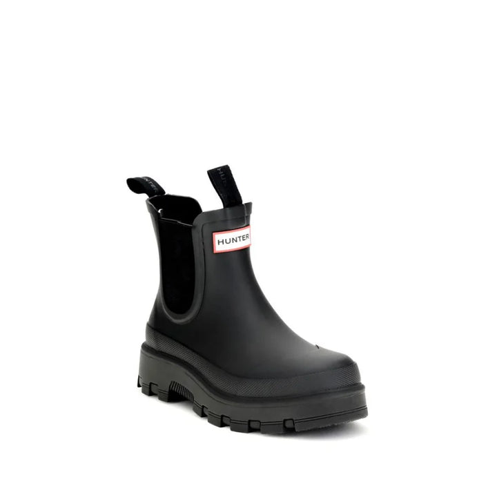 Hunter Black Rubber Chelsea Boots