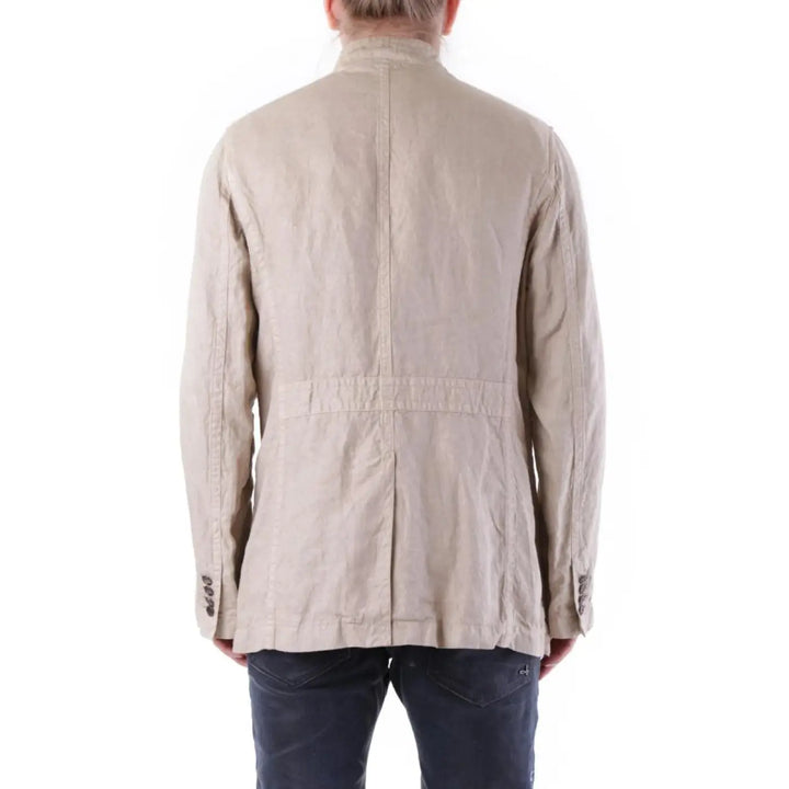 Husky Beige Linen Coat