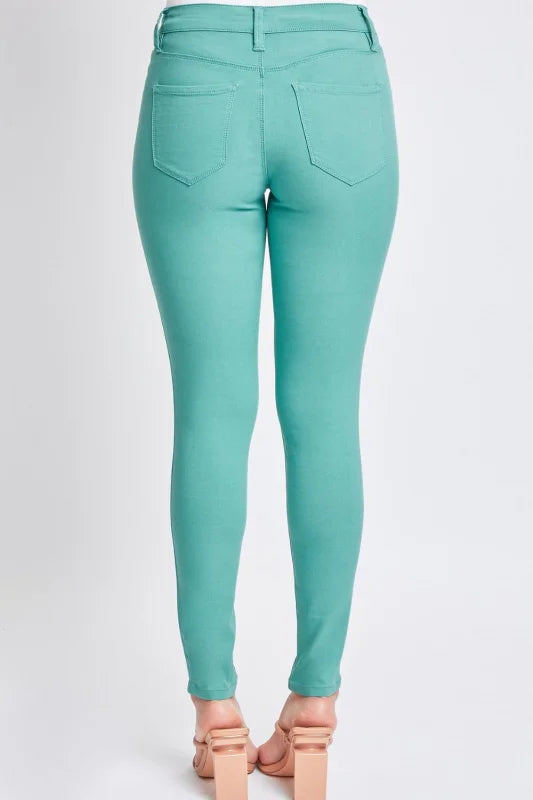 Hyperstretch Mid-Rise Skinny Pants for Sleek Style and Comfort Clothing bottoms Trendsi