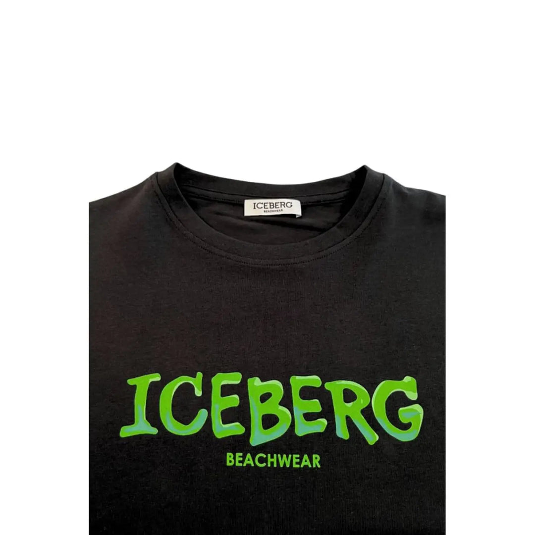 Iceberg Black Cotton Men T-shirt